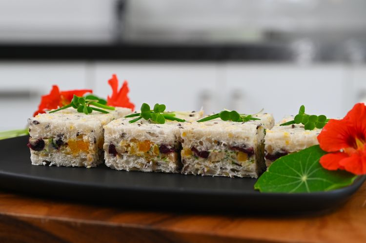 Dried Fruit and Nut Tea Sandwiches