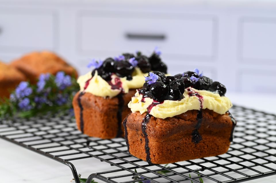 Banana and Blueberry Mini Loaves